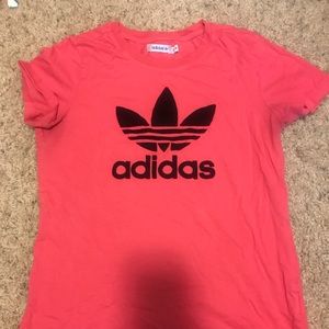Pink adidas tee